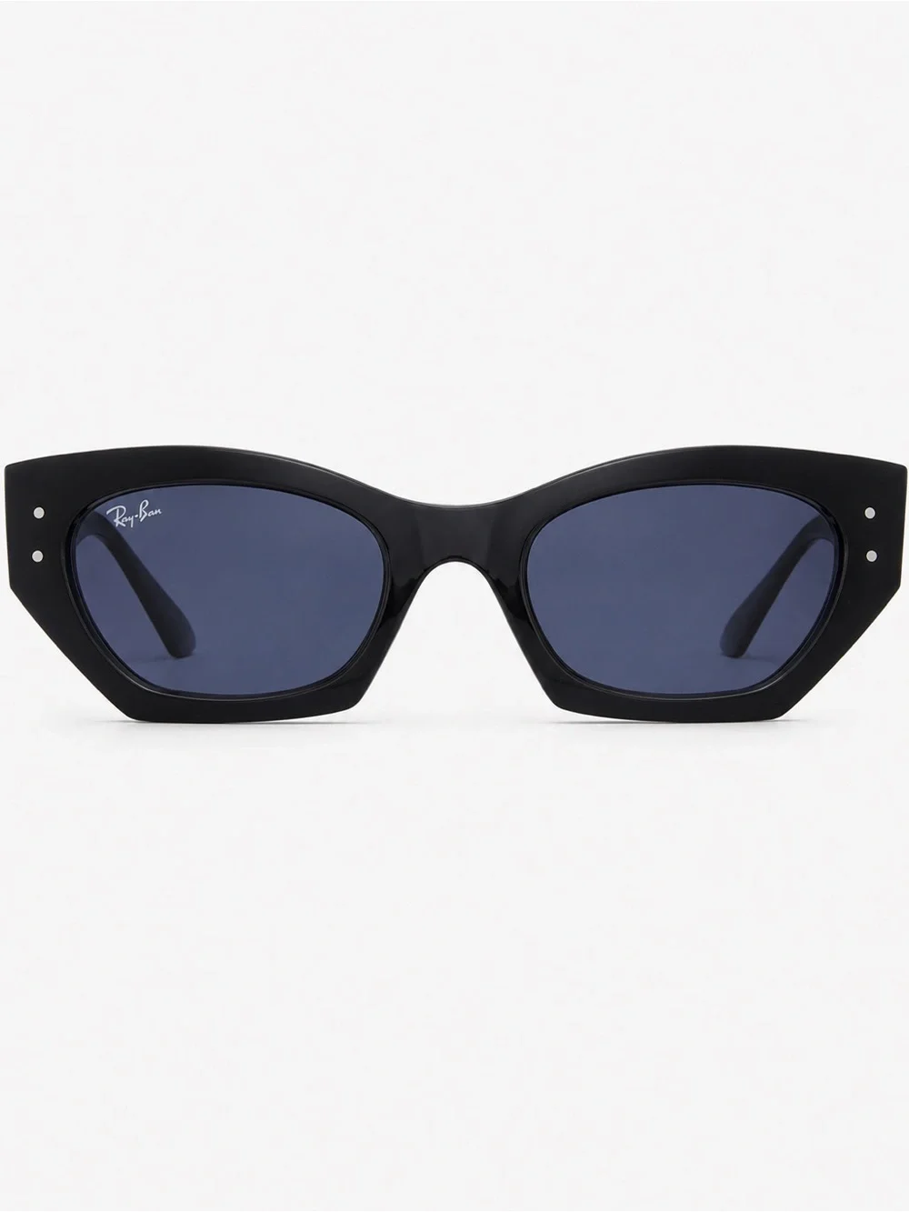 Ray-Ban Black Frame Sunglasses with Blue Lenses